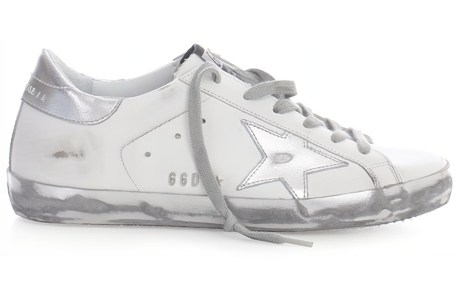 Golden Goose Super Star White Silver Sparkle Women's 4