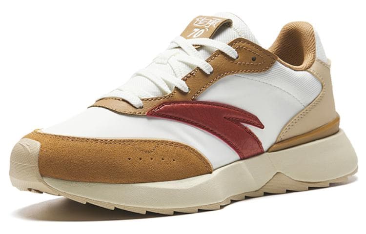 Anta Anti-Slip And Wear-Resistant Lightweight Low-Top Sports Casual Shoes Women's White Brown 3
