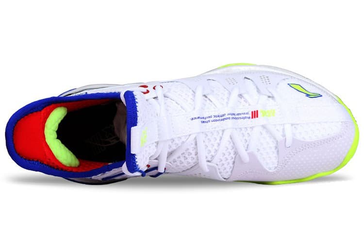 LiNing Battle Halberd 3 Cushioned Slip Resistant Abrasion Resistant Breathable Low Top Badminton Shoes Unisex White 6