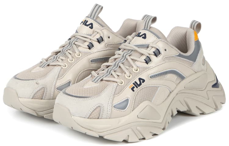 FILA Retro Running Shoes White/Grey/Yellow 4