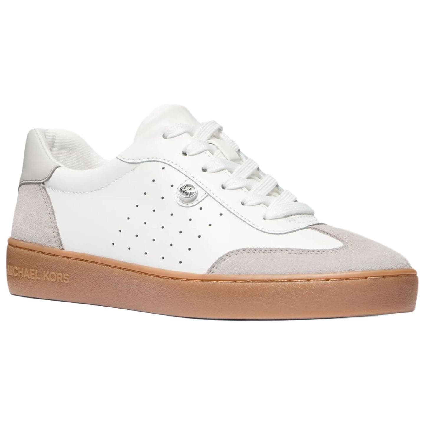 MICHAEL KORS Scotty Cow Leather Round Toe Lace-Up Low-Top Sneakers Women's 6