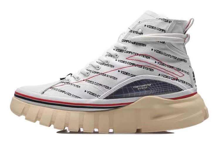 LI-NING Weiwu BOOT Comfortable Slip-Resistant High-Top Casual Shoes Unisex White