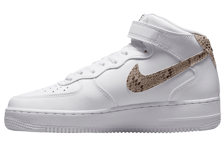 Nike Air Force 1 '07 Mid White Snake Swoosh Women's 2