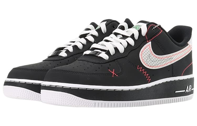 Nike Air Force 1 Low Schematic Black White Bright Crimson 6