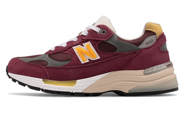 New Balance 992 Burgundy Gold