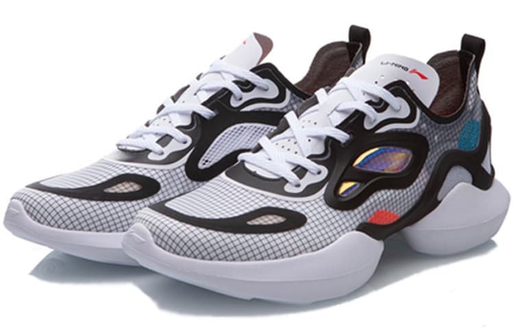 LiNing Comet Cushioned Slip-Resistant Low-Top Sports Casual Shoes Men's Black White 6