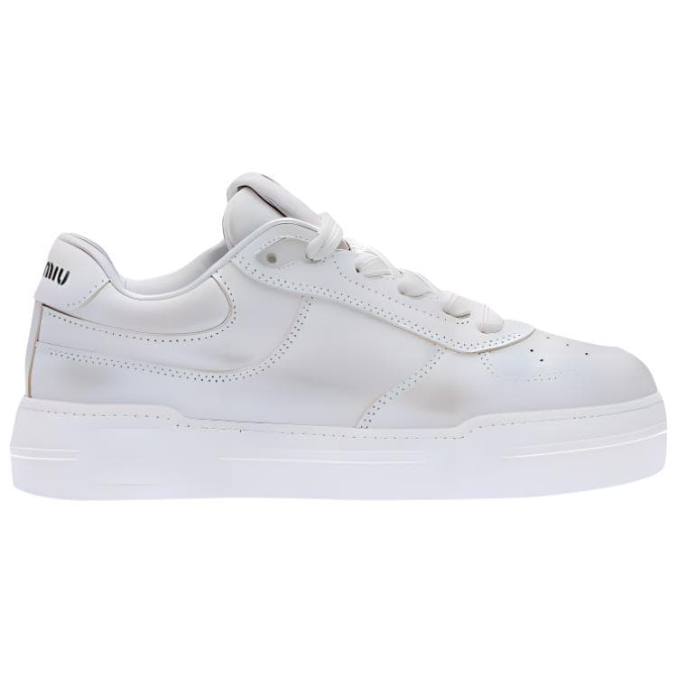 MIU MIU Low-Top Stylish Skateboarding Shoes Women's White 3