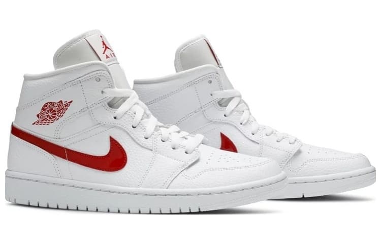 JORDAN 1 Mid White University Red Women's 5