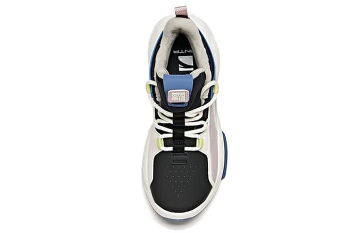 Anta Bastard High-Top Skateboard Shoes Women's Black Blue White 5