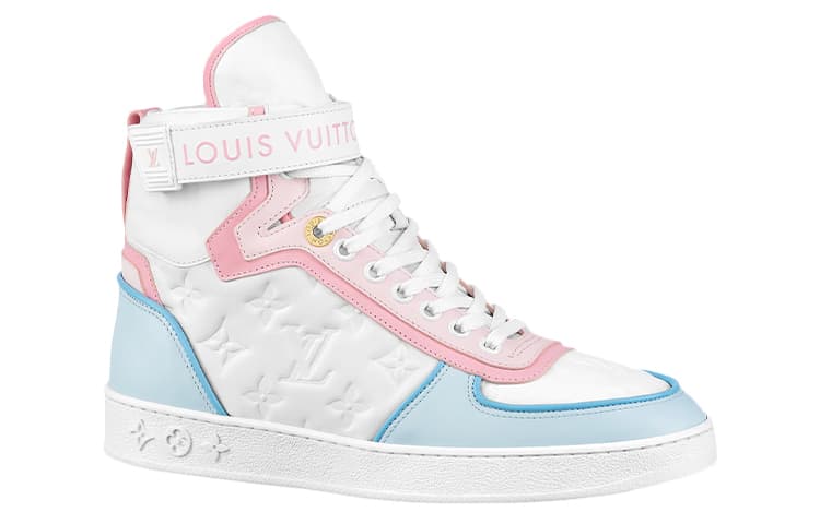 LOUIS VUITTON Boombox Ankle Sneakers 'White Monogram With Pink And Blue' Women's 3