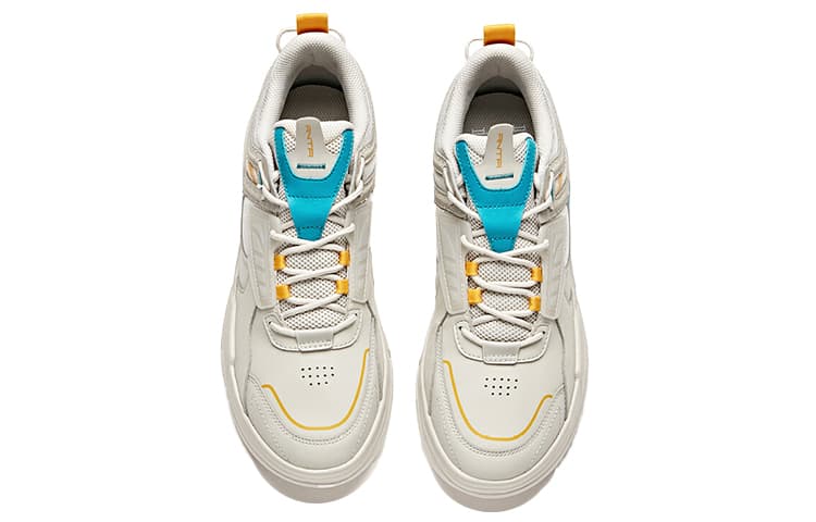 ANTA Skateboard Shoes Men Low-Top One Degree Gray/Ginger Yellow 5