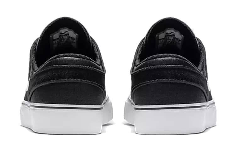 Nike SB Stefan Janoski Low Top Kids' Skateboarding Shoes Black White Teenagers 6