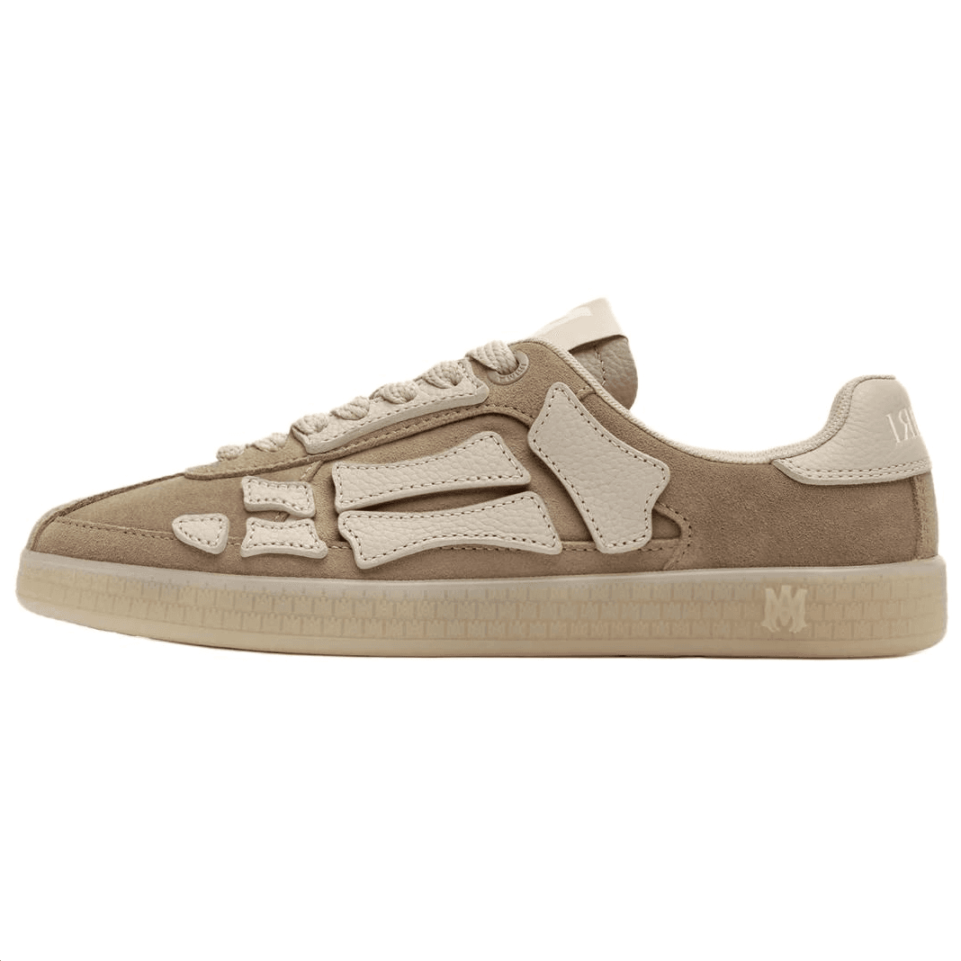 AMIRI Pacific Suede Round Toe Lace-Up Low-Top Skate Shoes Men's Brown