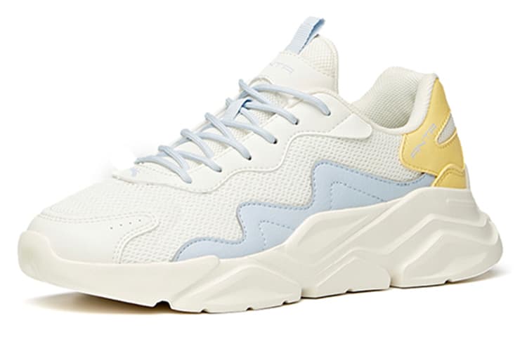Anta Life Collection Wear-Resistant Slip-Resistant Low-Top Sports Casual Shoes Women's White Blue Yellow 6