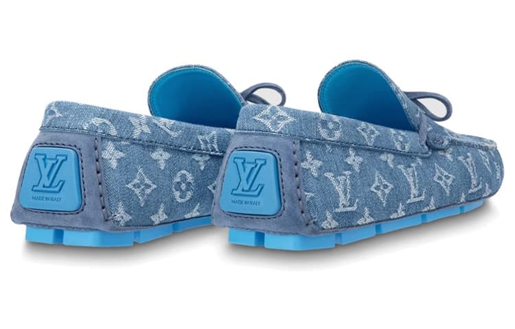 LOUIS VUITTON Lv Driver Moccasin Shoes 'Blue Denim Monogram With Blue' 3