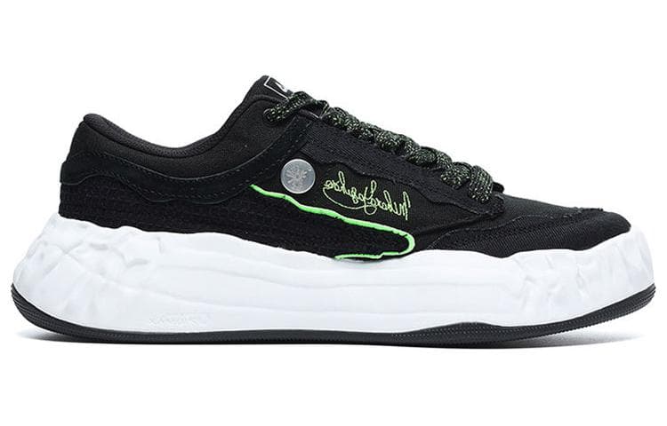 FILA FM 15 X Mihara Canvas Shoes 'Black White' 4