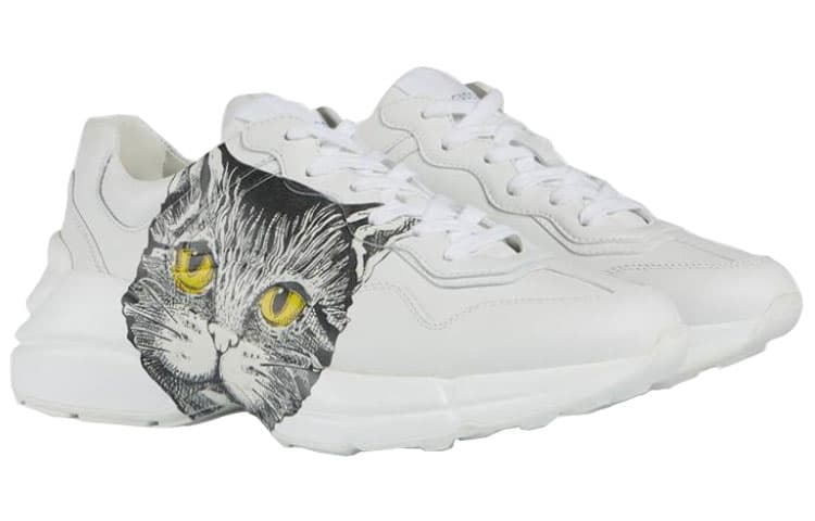 GUCCI Rhyton Mystic Cat White Women's 4