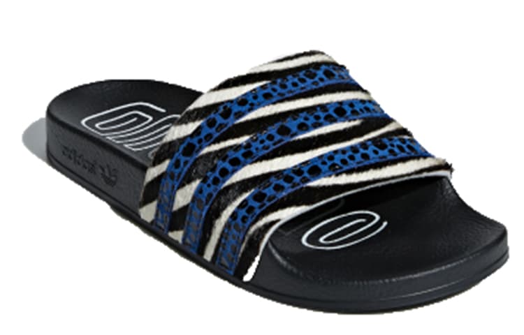 Adidas Originals Adilette 'Core Black Blue White' Women's 3