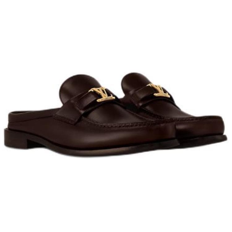 LOUIS VUITTON Major Wrap-toe Slippers Men's Brown 6