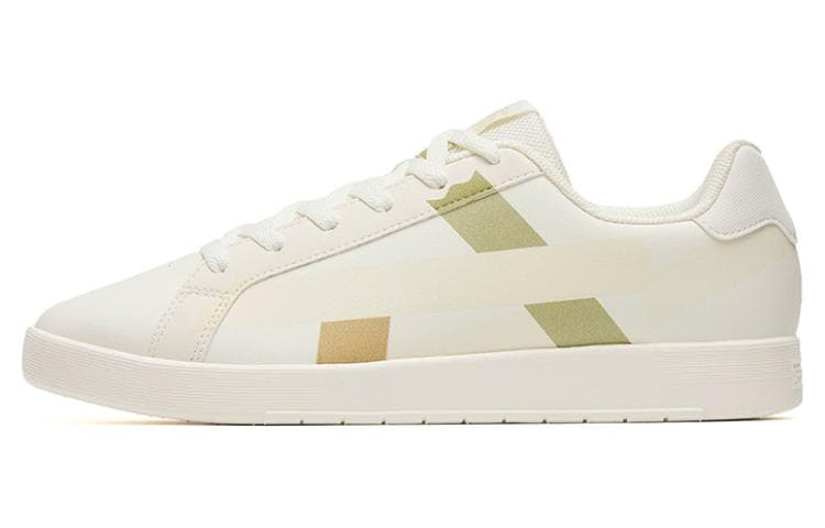 Anta BASIC Anti-Slip Wear-Resistant Low-Top Skateboard Shoes Men's White Yellow 2