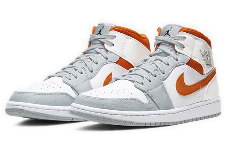 Jordan 1 Mid Starfish Pure Platinum 5