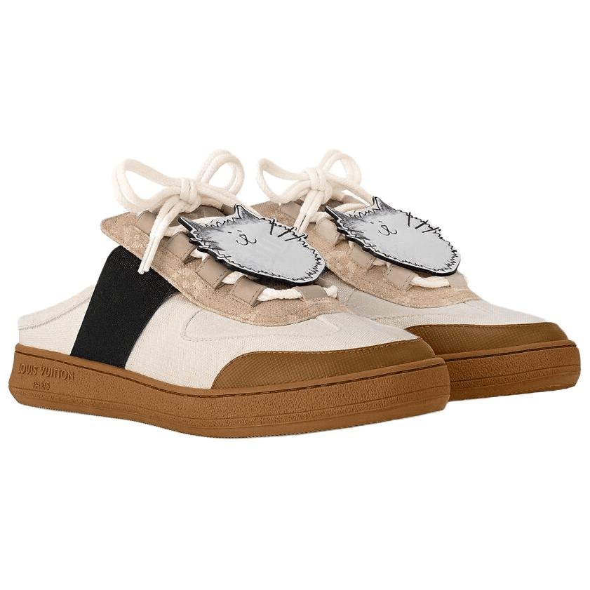 LOUIS VUITTON x Grace Coddington Catogram Collection Lous Toe-Post Sandals Women's Beige 4