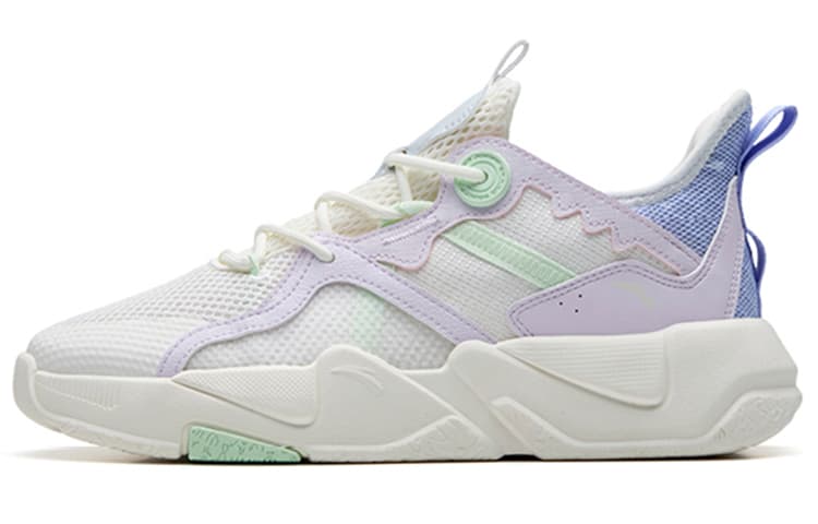 Anta Life Collection G6 Cushioning Anti-Slip And Wear-Resistant Low-Top Sports Casual Shoes Women's White Purple Blue 2