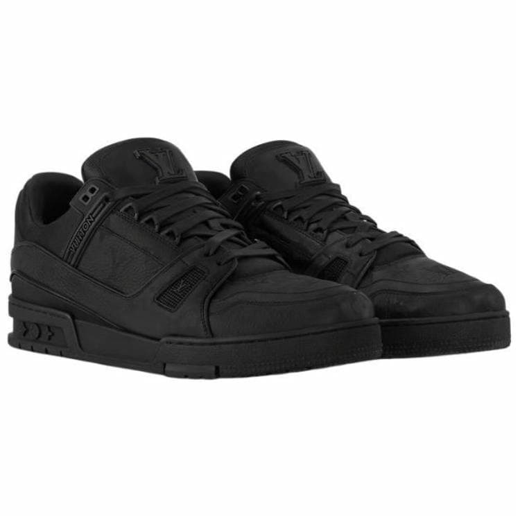 LOUIS VUITTON Trainer Low-Top Skateboard Shoes Men's Black 5