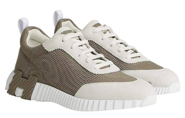 HERMES Bouncing Low-Top Sports Casual Shoes Men's Elephant Gray 4