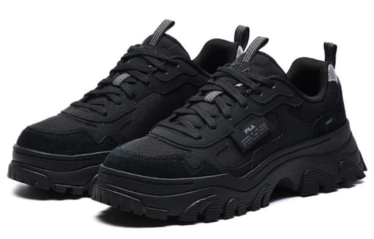 FILA Hike Low Chunky Sneakers Gs Black Women's 5