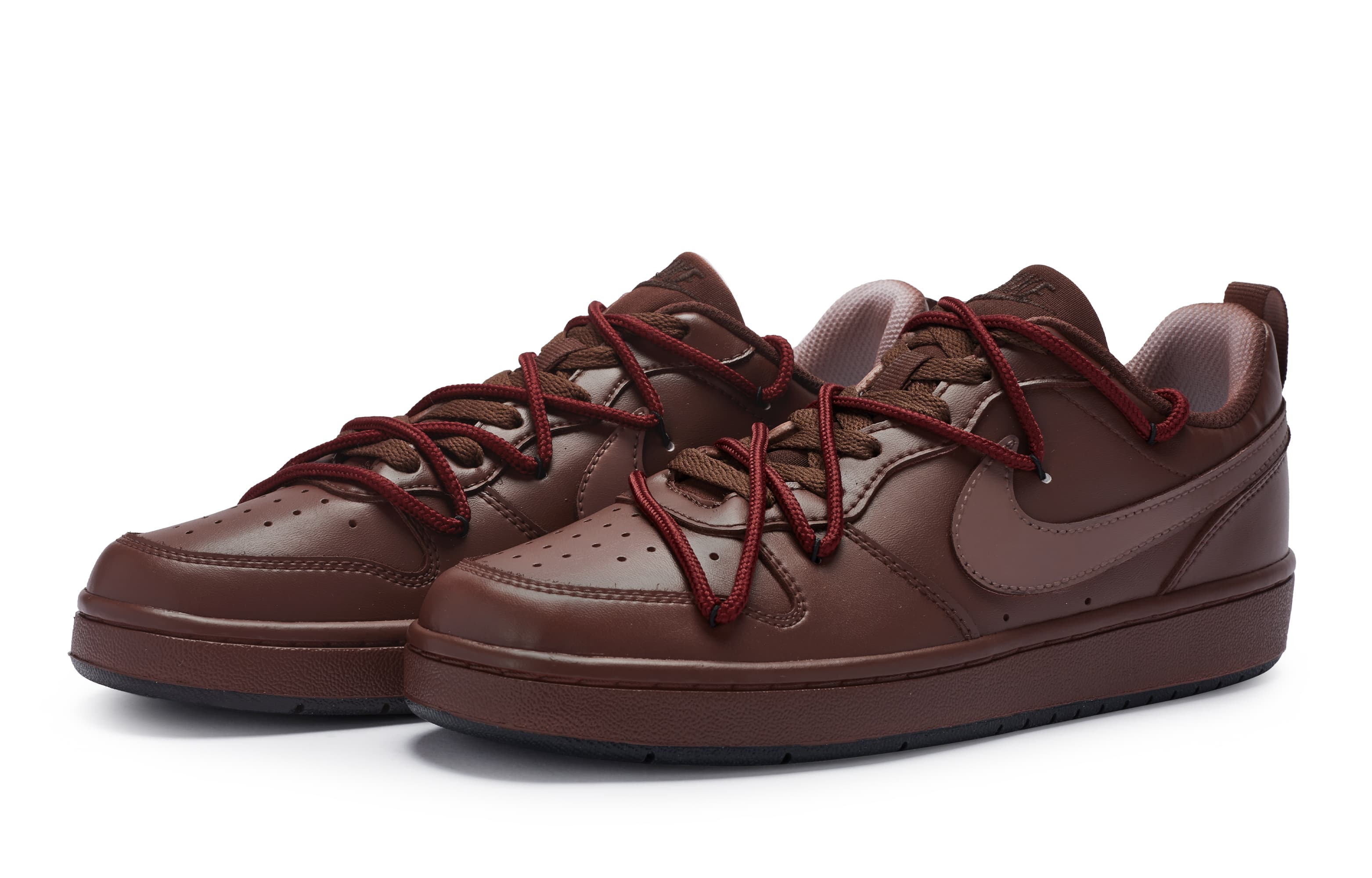 Nike Court Borough 811 Manufacturing Slip-Resistant Low-Top Skateboard Shoes GS Umber 6