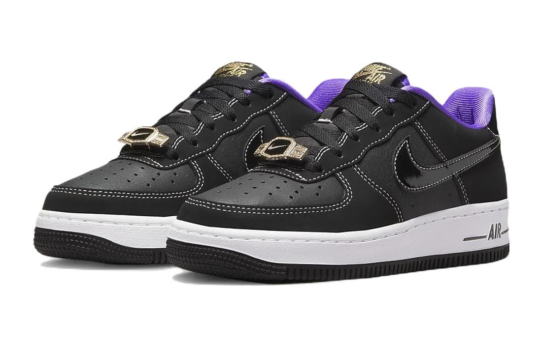 Nike Air Force 1 Low '07 LV8 World Champ Black Purple GS 6