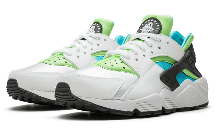 Nike Air Huarache Run White Clearwater Flash Lime Women's 3