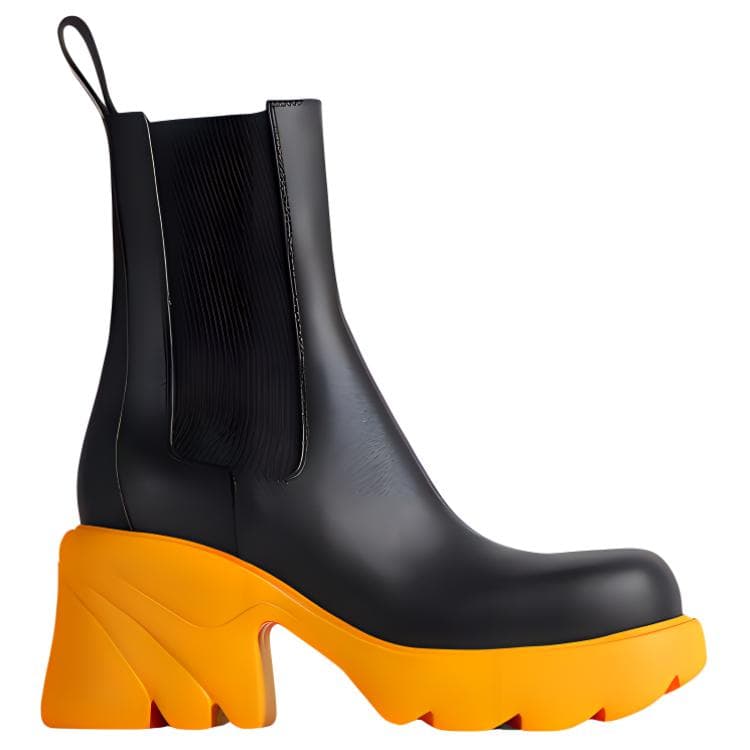 Bottega Veneta Flash Boots Black Tangerine Women's 3