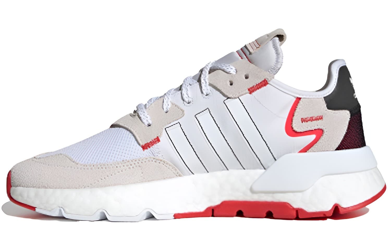 Adidas Originals Nite Jogger 'White Black Grey Red' 2