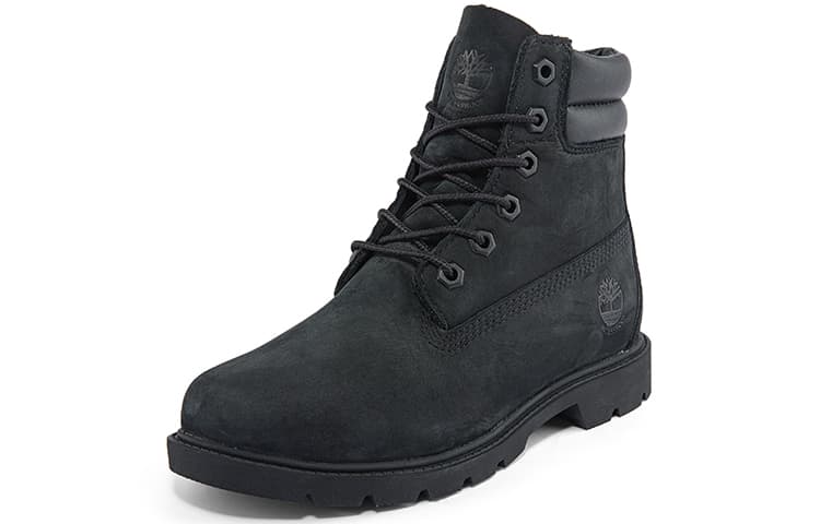 Timberland Linden Woods 6 Inch Double Collar Boots 'Black' Women's 5