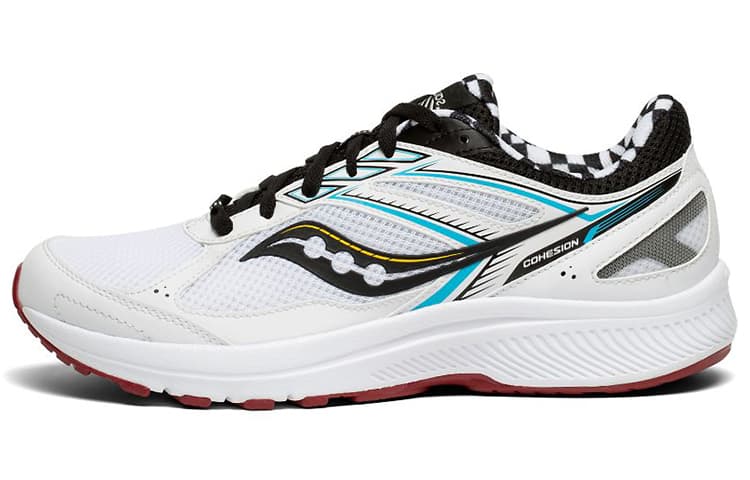 Saucony Cohesion 14 Breathable Wear-Resistant Slip-Resistant Low-Top Running Shoes Men's White Classic Vintage
