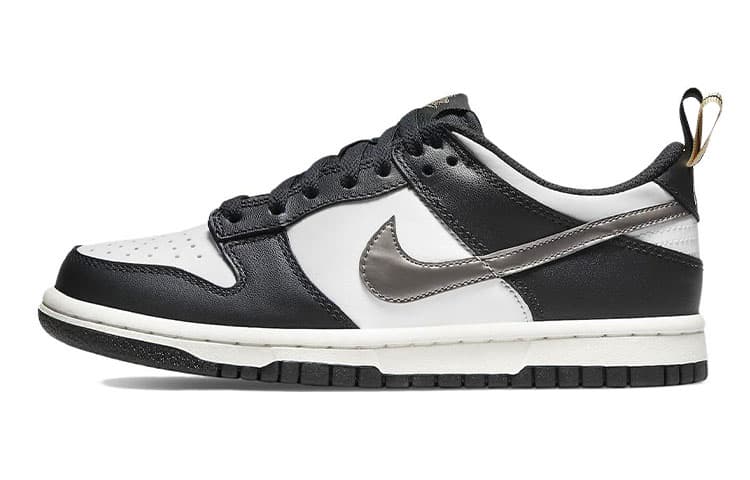 Nike Dunk Low Black White Metallic GS