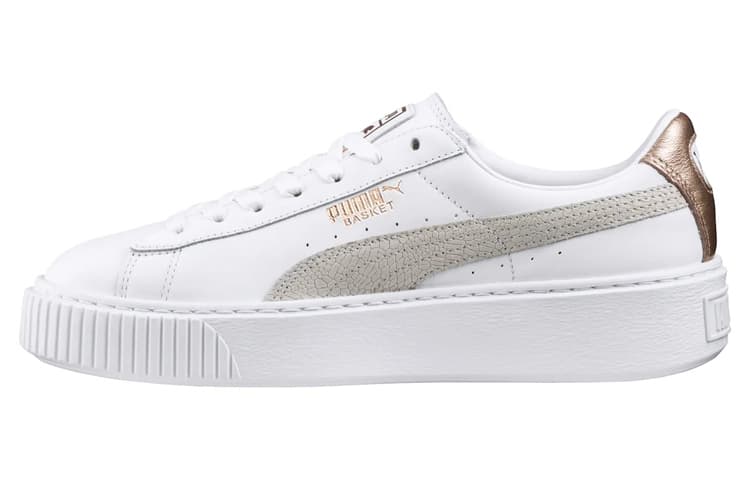 PUMA Basket Platform Euphoria Rg 'White Gray Gold' Women's 2