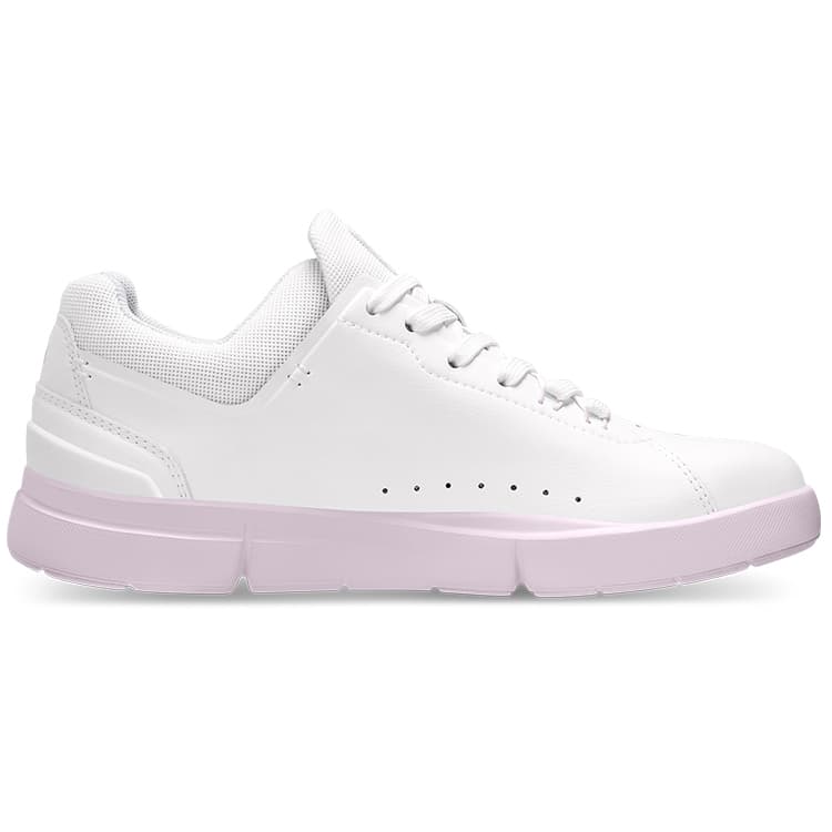 On THE ROGER Skateboard Shoes Women's Low Top White/Lily Pink 4
