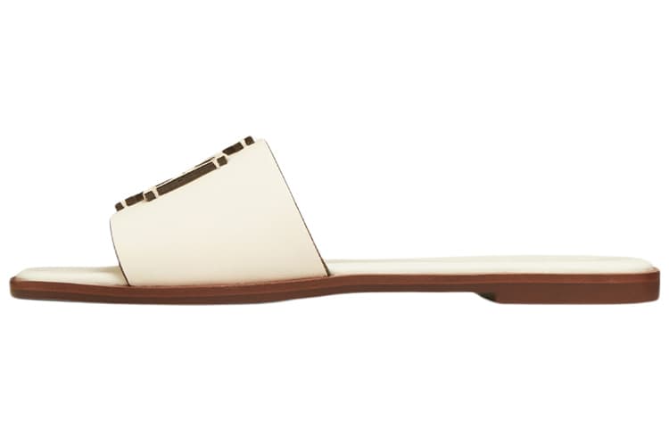 TORY BURCH Slide Slippers Women's Ivory White 2