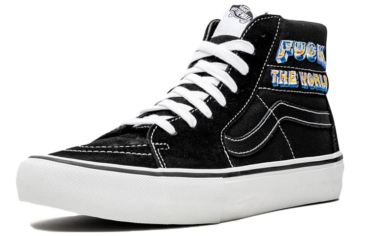 Vans Sk8 Hi Supreme Fuck The World Black 6