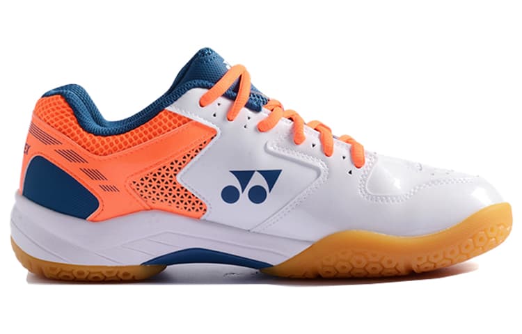 YONEX Power Cushion Durable Cushioning Low-Top Badminton Shoes Unisex White Orange 4