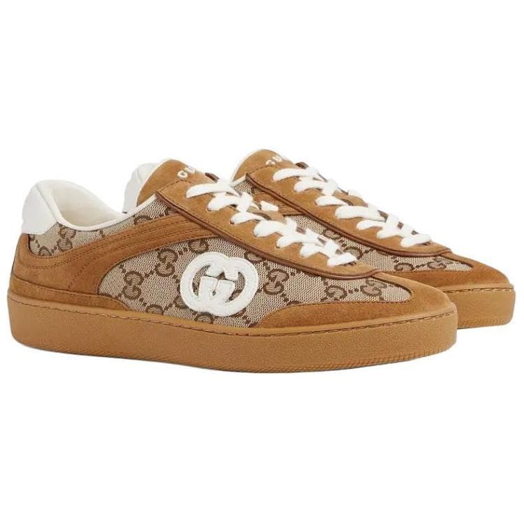 GUCCI Women's G75 'Interlocking G Brown Suede' Women's 5
