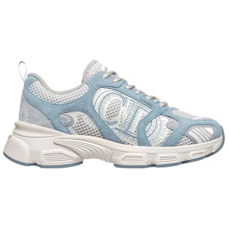 DIOR Chrono Calfskin Suede Platform Lace-Up Low-Top Casual Shoes Women's Blue 4