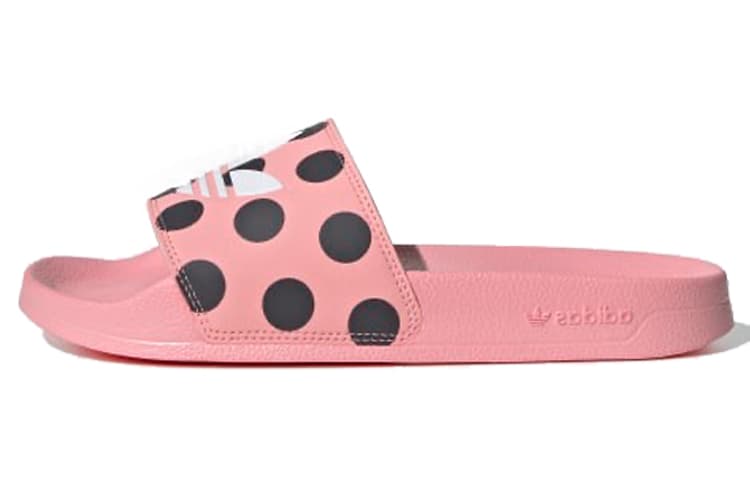 Adilette Women's Adidas Originals Lite Slides 'Trefoil Logo - Polka Dot Pink' Women's 2
