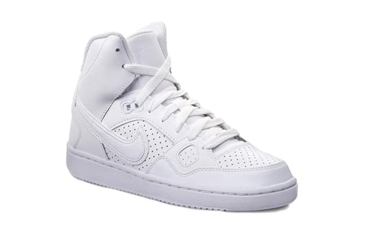 Nike Son Of Force Mid Top Kids' Skateboarding Shoes Pure White Teenagers 4