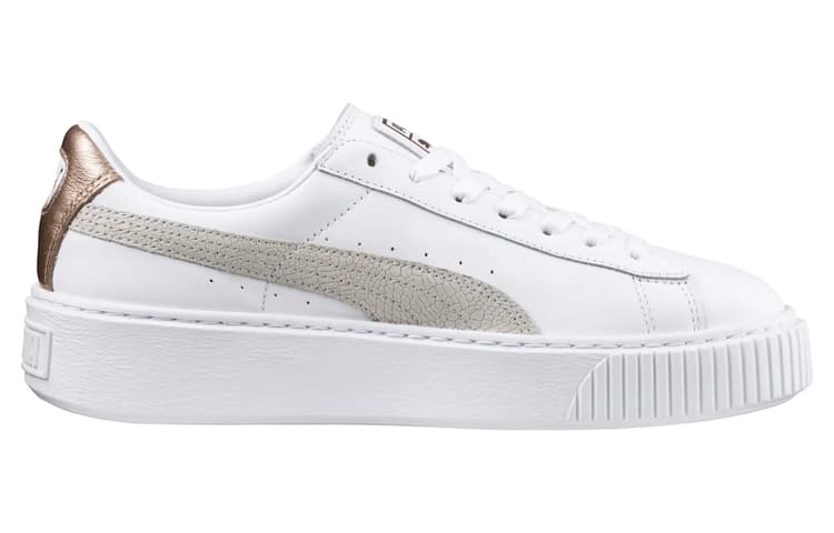 PUMA Basket Platform Euphoria Rg 'White Gray Gold' Women's 4