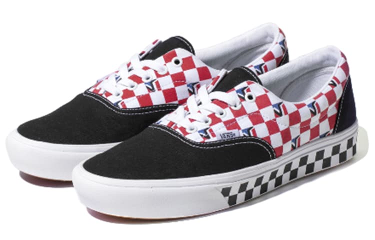 Vans Dimension ComfyCush Era Shoes | Black Redwhiteblack 6