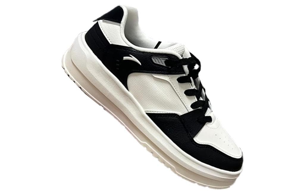 Anta Life Collection Wear-Resistant Low-Top Skateboard Shoes Women's Black White 5